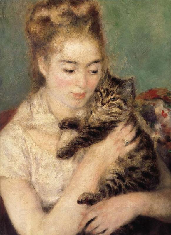 Pierre-Auguste Renoir Woman with a Cat China oil painting art